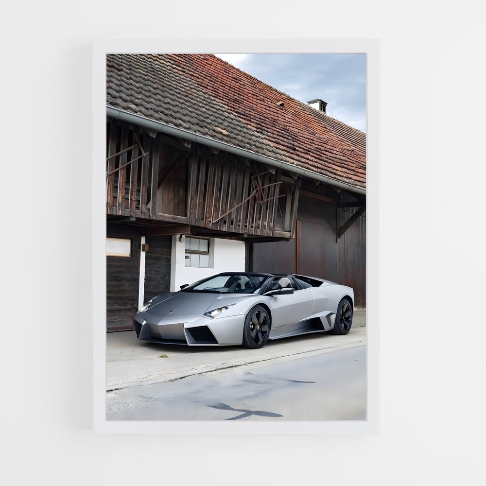 Poster Reventon Silver Dream – affiche Lamborghini (vue 3)